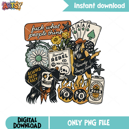 Cowboy halloween quotes png, halloween quote png, cowboy halloween​ png