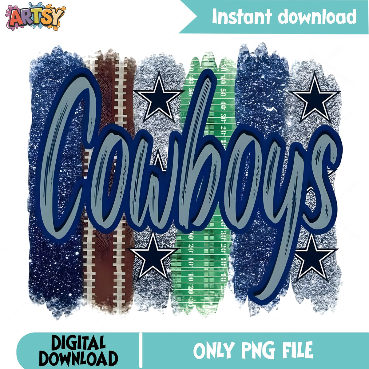 Cowboys Football PNG, Dallas Cowboys Sublimation PNG, NFL PNG