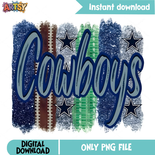 Cowboys Football PNG, Dallas Cowboys Sublimation PNG, NFL PNG
