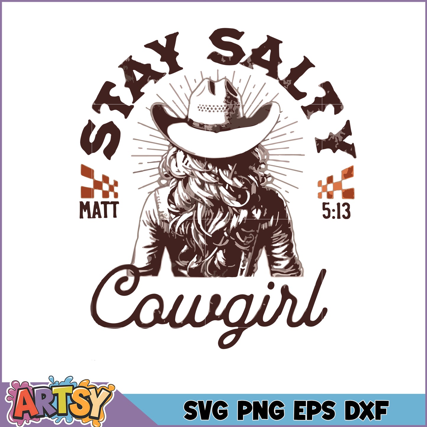 Cowgirl SVG Stay Salty Design