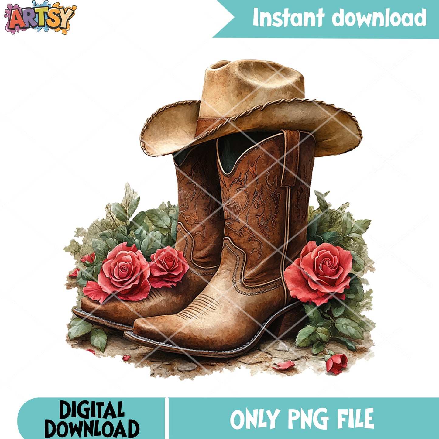 Cowgirl valentine boots png, valentine vibes png, valentine poster png