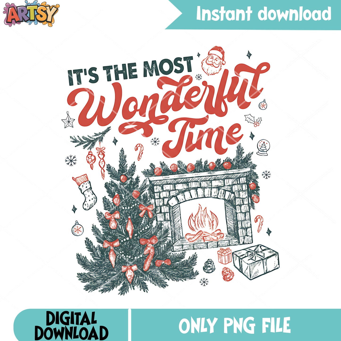 Cozy christmas furnace png, merry christmas png, christmas tree png