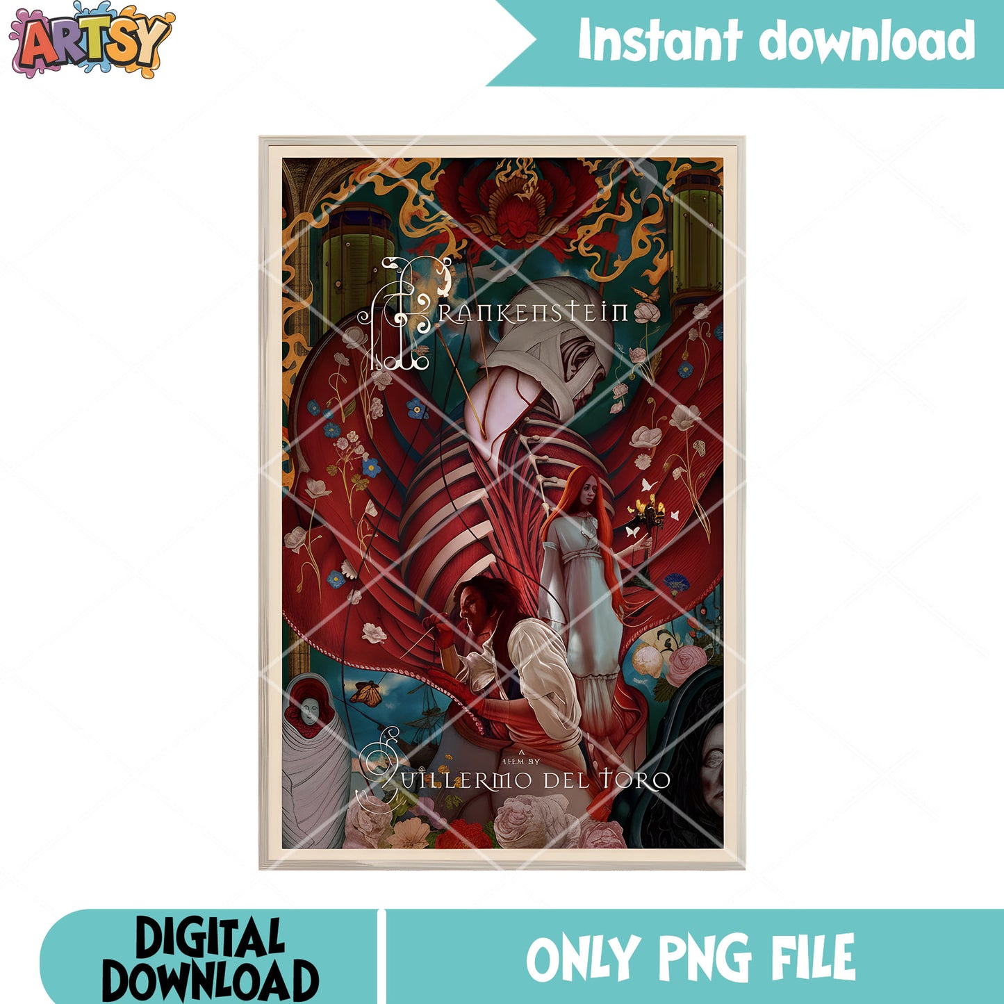 Creepy artist human body png, modern art png, crazy artist png
