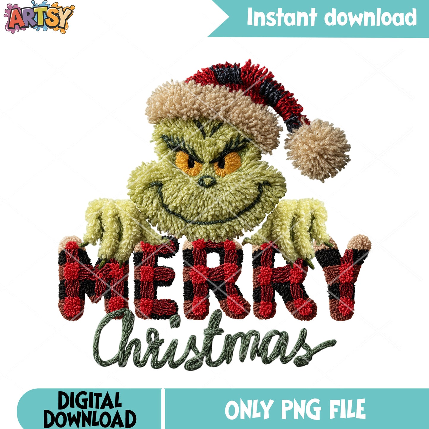 Creepy monster in xmas png, christmas movie png, the grinch png
