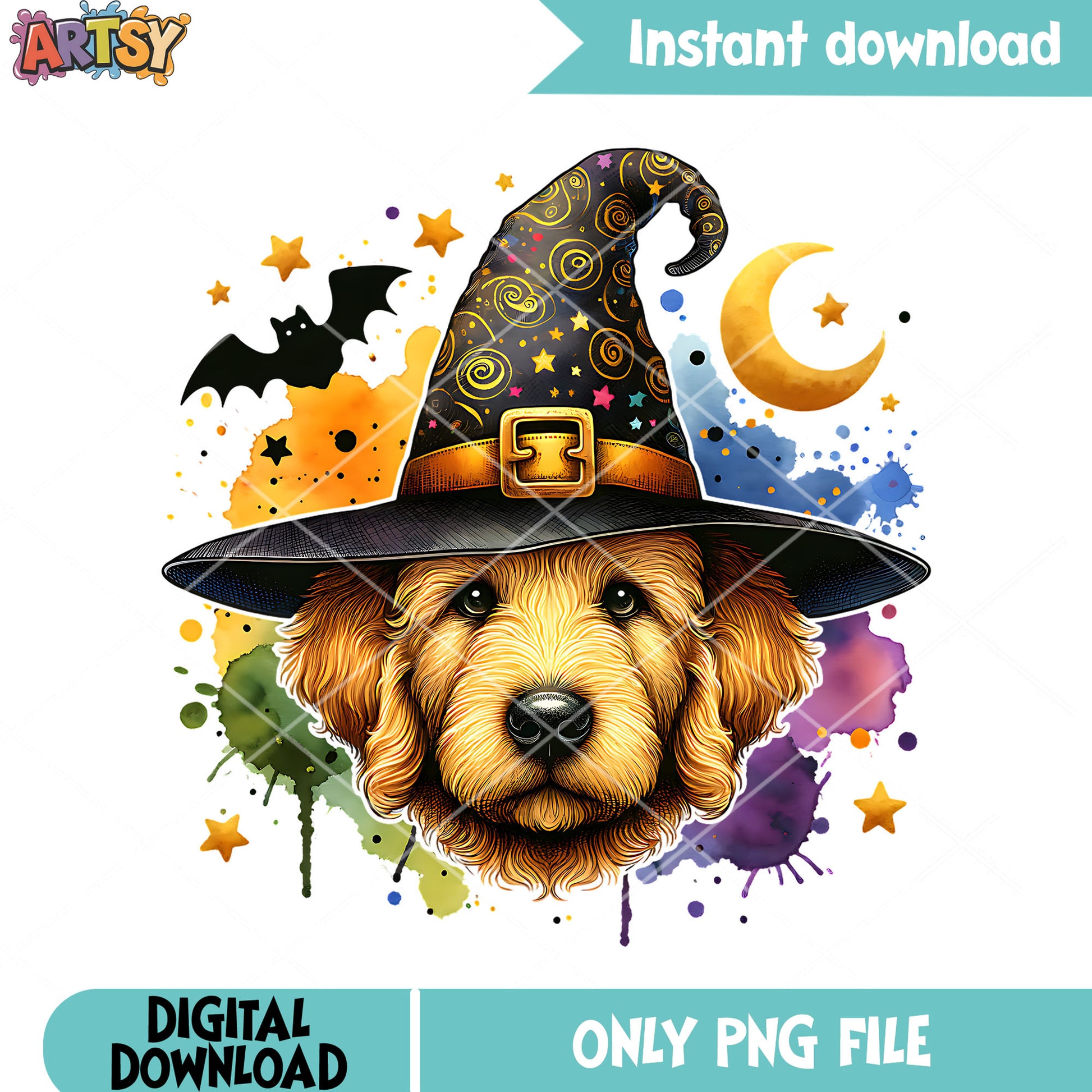 Cresent moon the dog png, scary bats png, halloween scary png