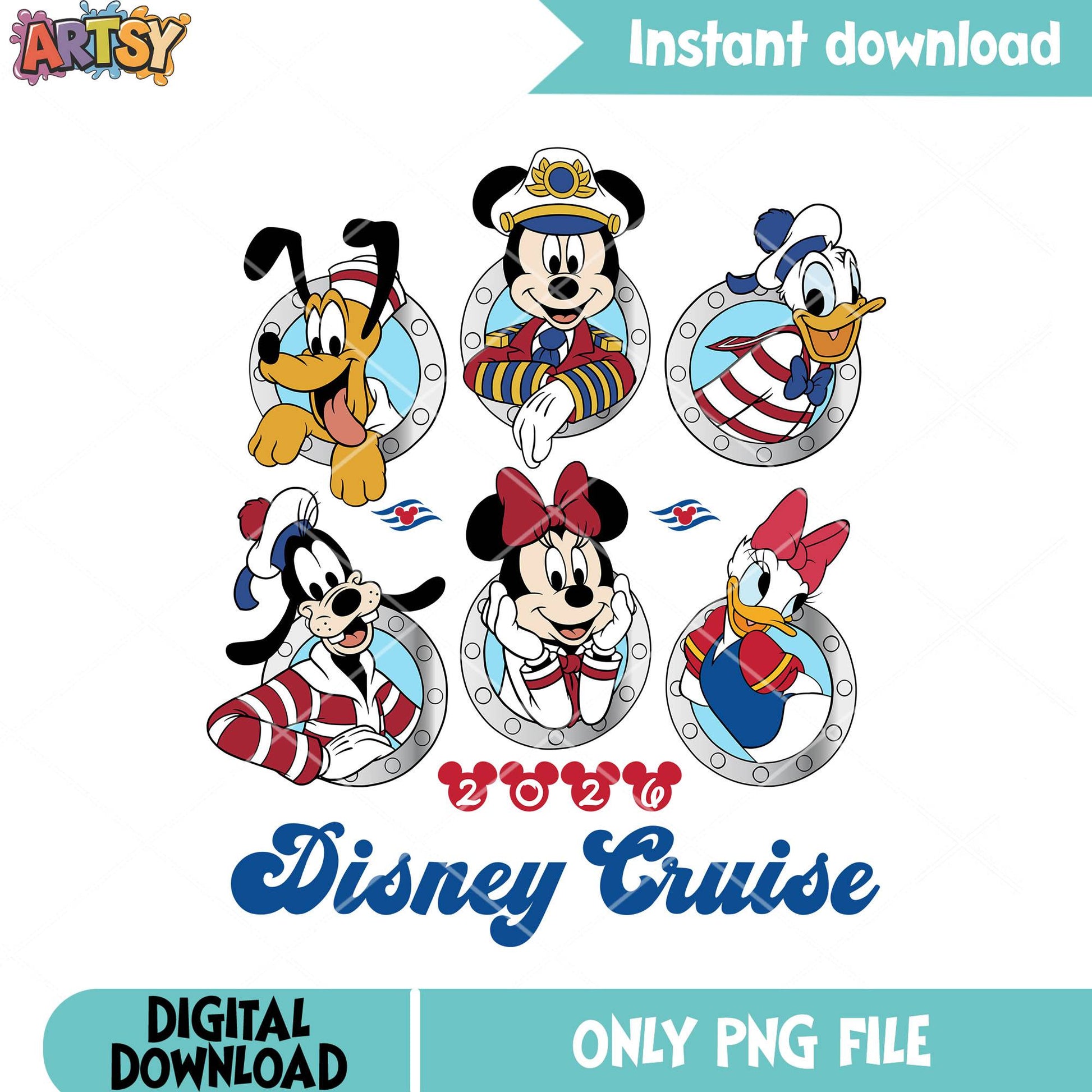 Cruise disney costume png, mickey and friends png, disney trip png
