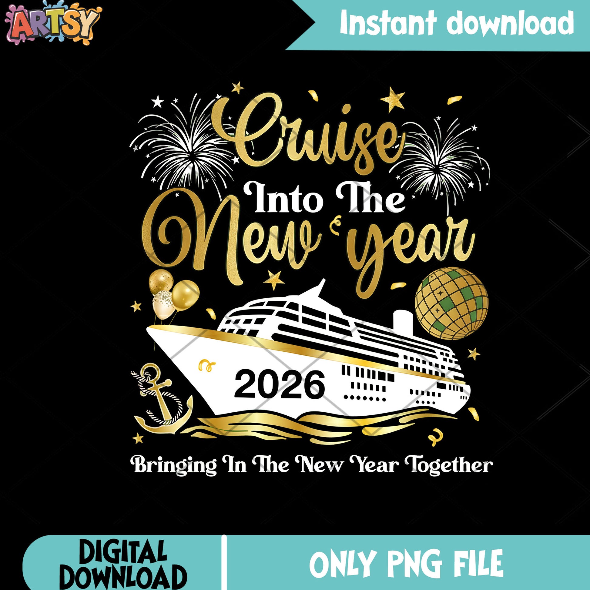 Cruise new year 2026 png, new year 2026 png, disney cruise png