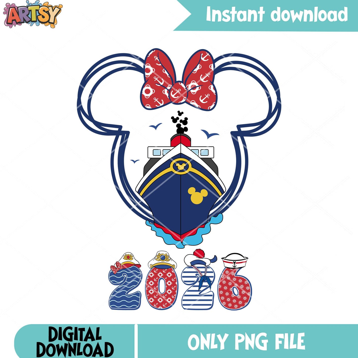 Cruise ship minnie icon png, cruise travel png, disney cruise png