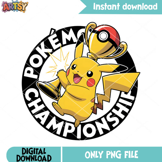 Cup championship pikachu png, pikachu png, pokemon world championship png