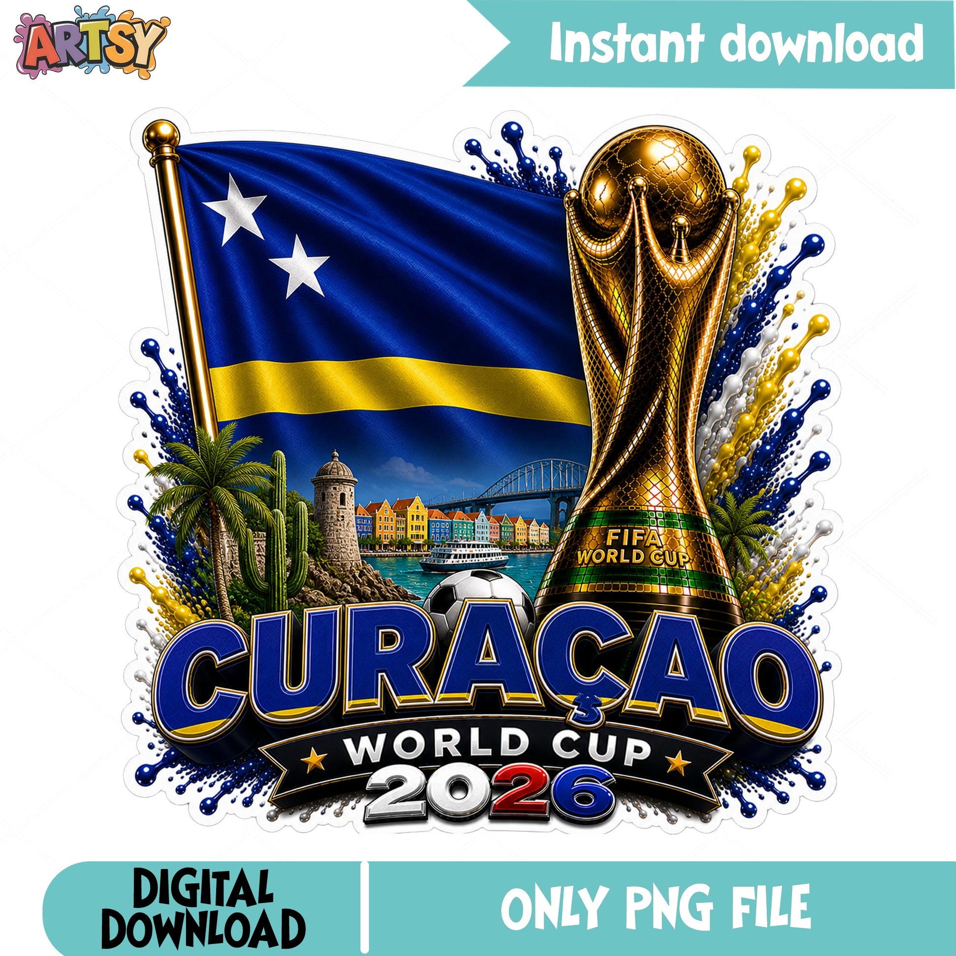 Curacao World Cup 2026 PNG, Soccer Football Fan Shirt, FIFA PNG