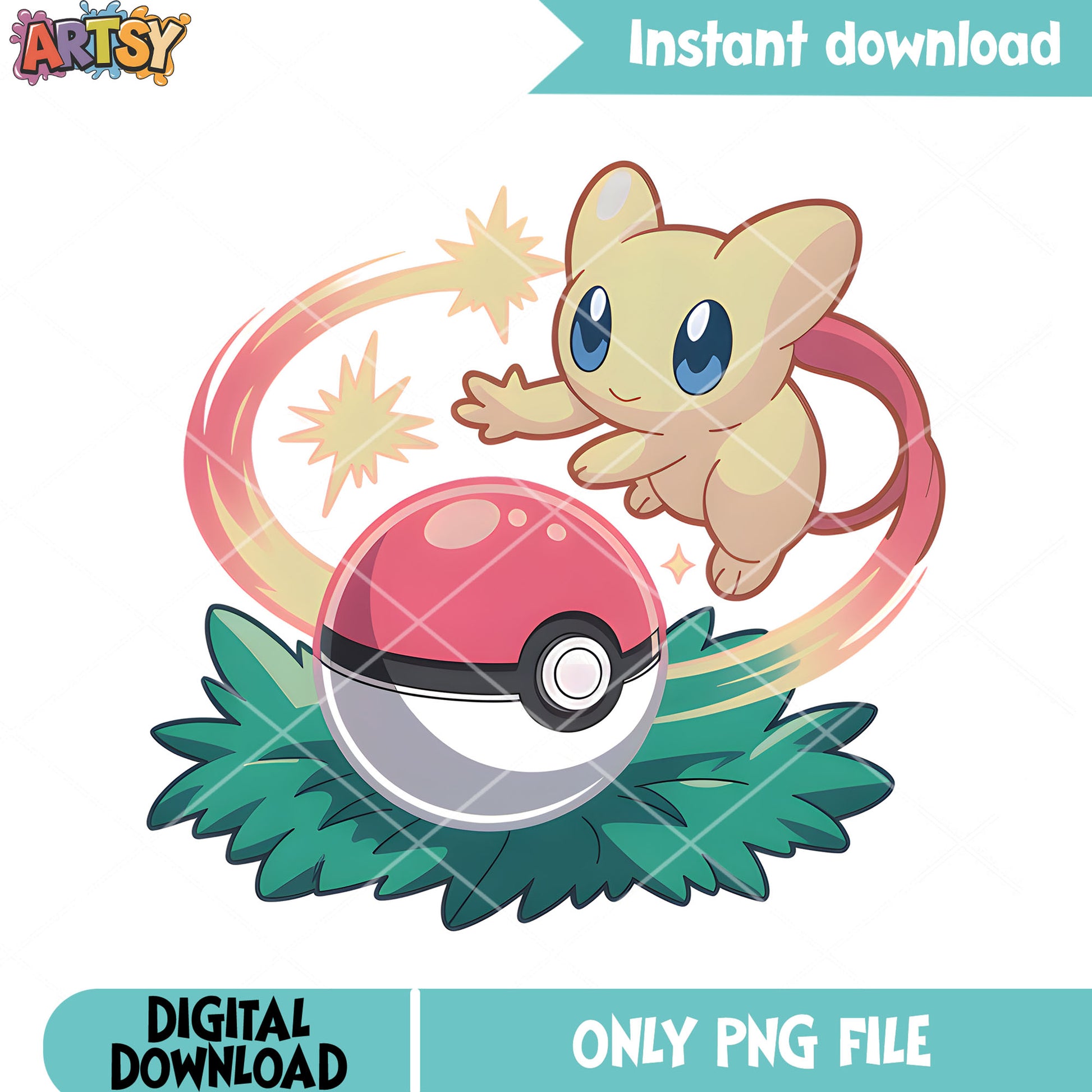 Curious mew pokeball png, pokemon mew png, pokemon stickers png