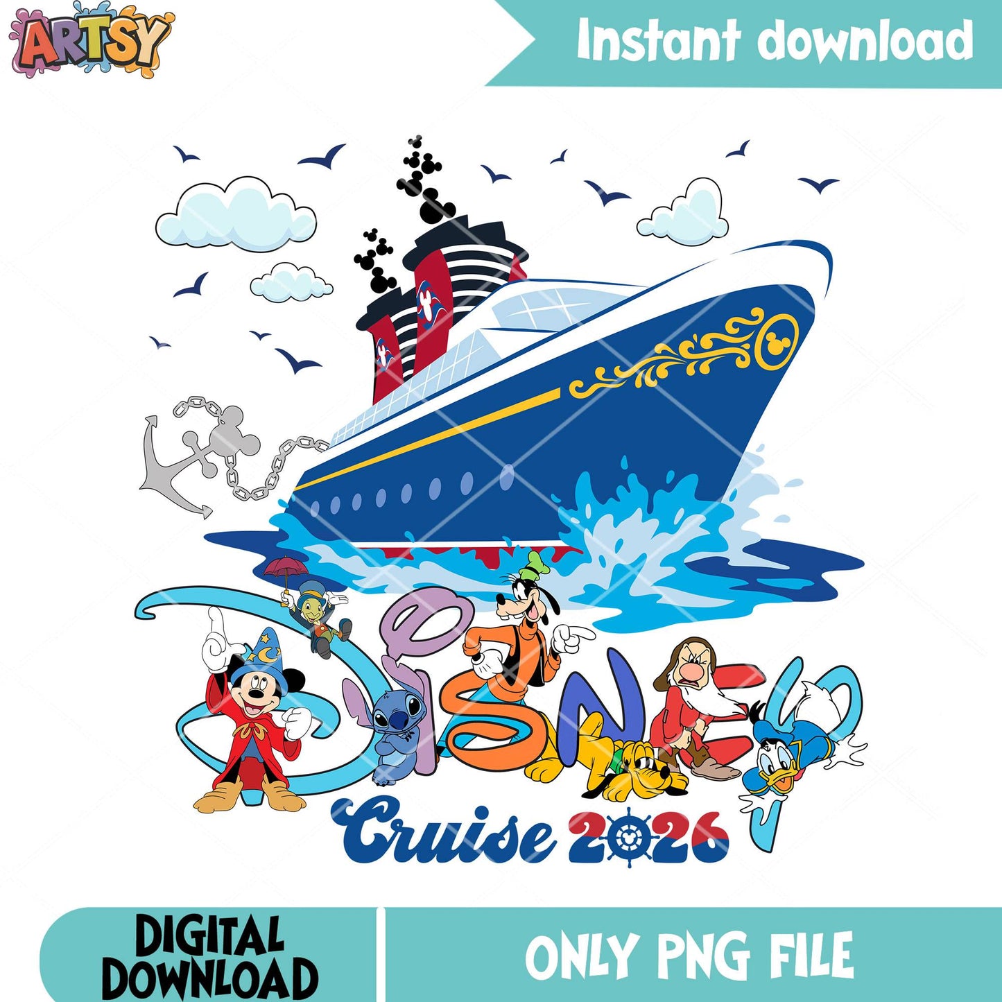 Curise disney trip vibes png, disneyland vacation png, cruise trip png