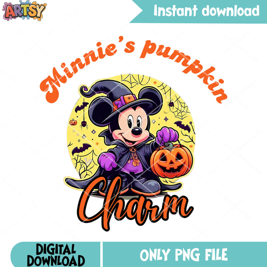 Cute Character halloween png, scary pumpkin​ png, spider web png