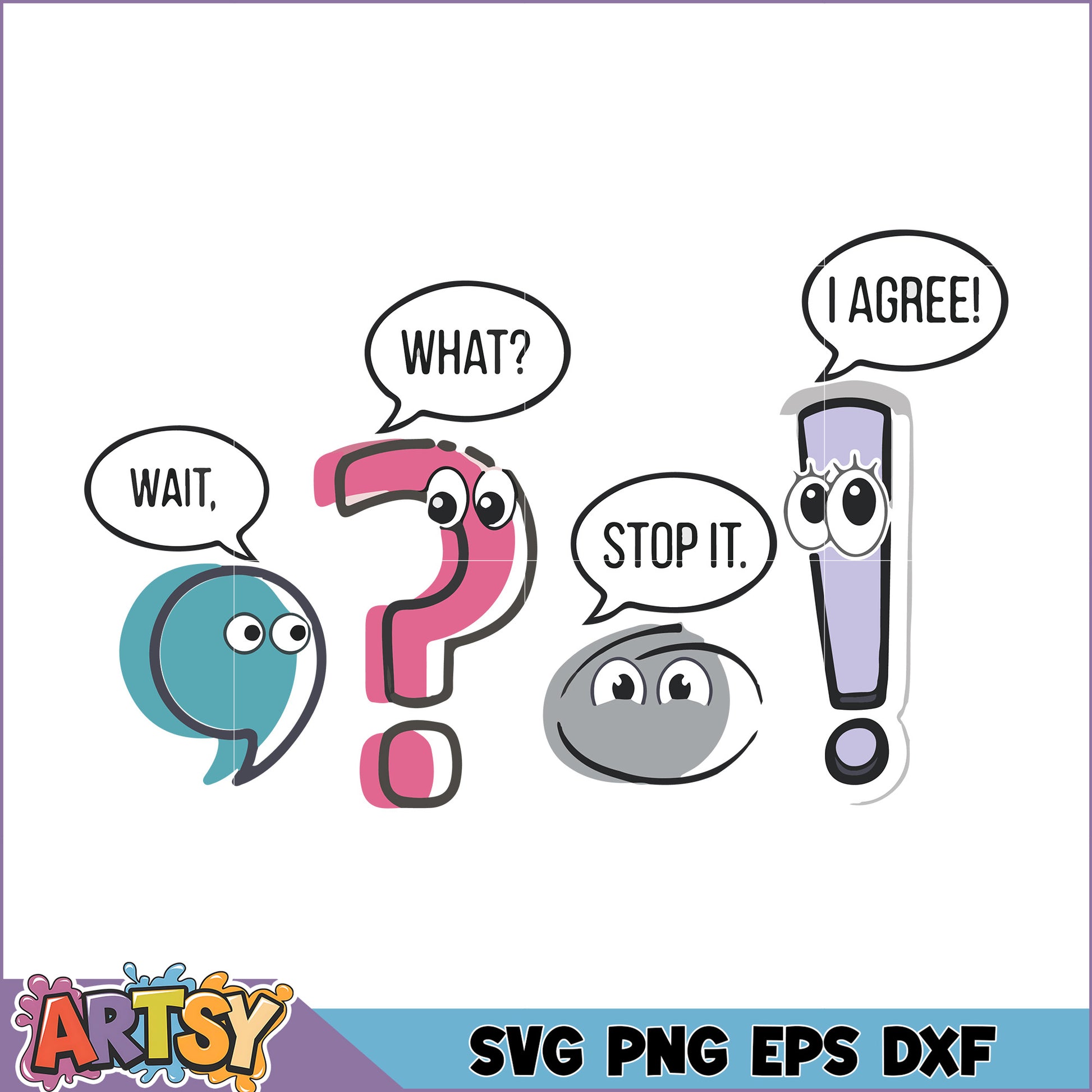 Cute Question Mark Exclamation Point SVG