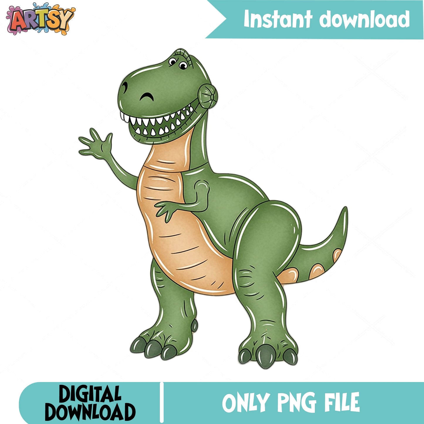 Cute T-Rex Dinosaur PNG Clipart, Dinosaur PNG, Kids PNG