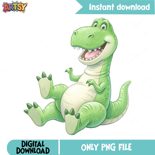 Cute T-Rex Dinosaur PNG Clipart, Kawaii Dino PNG, Kids PNG
