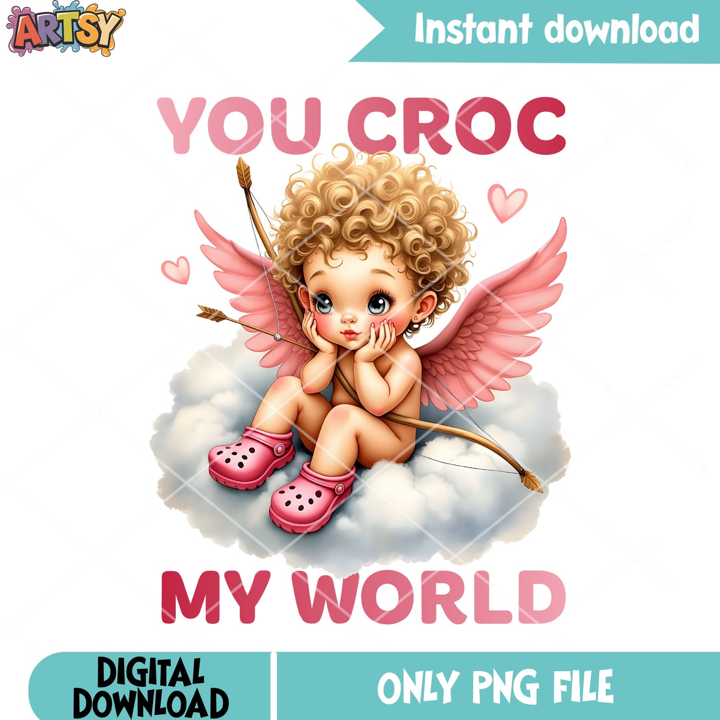 Cute cow valentine love png, valentine poster png, love vibes png