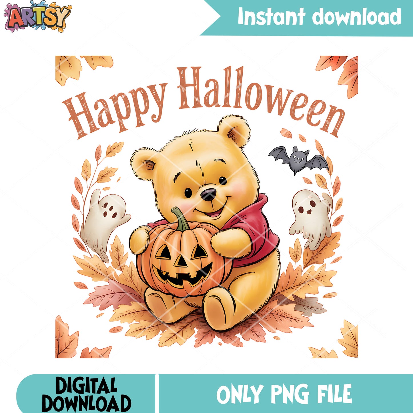 Cute pooh jack o lantern png, winnie the pooh png, pooh bear png