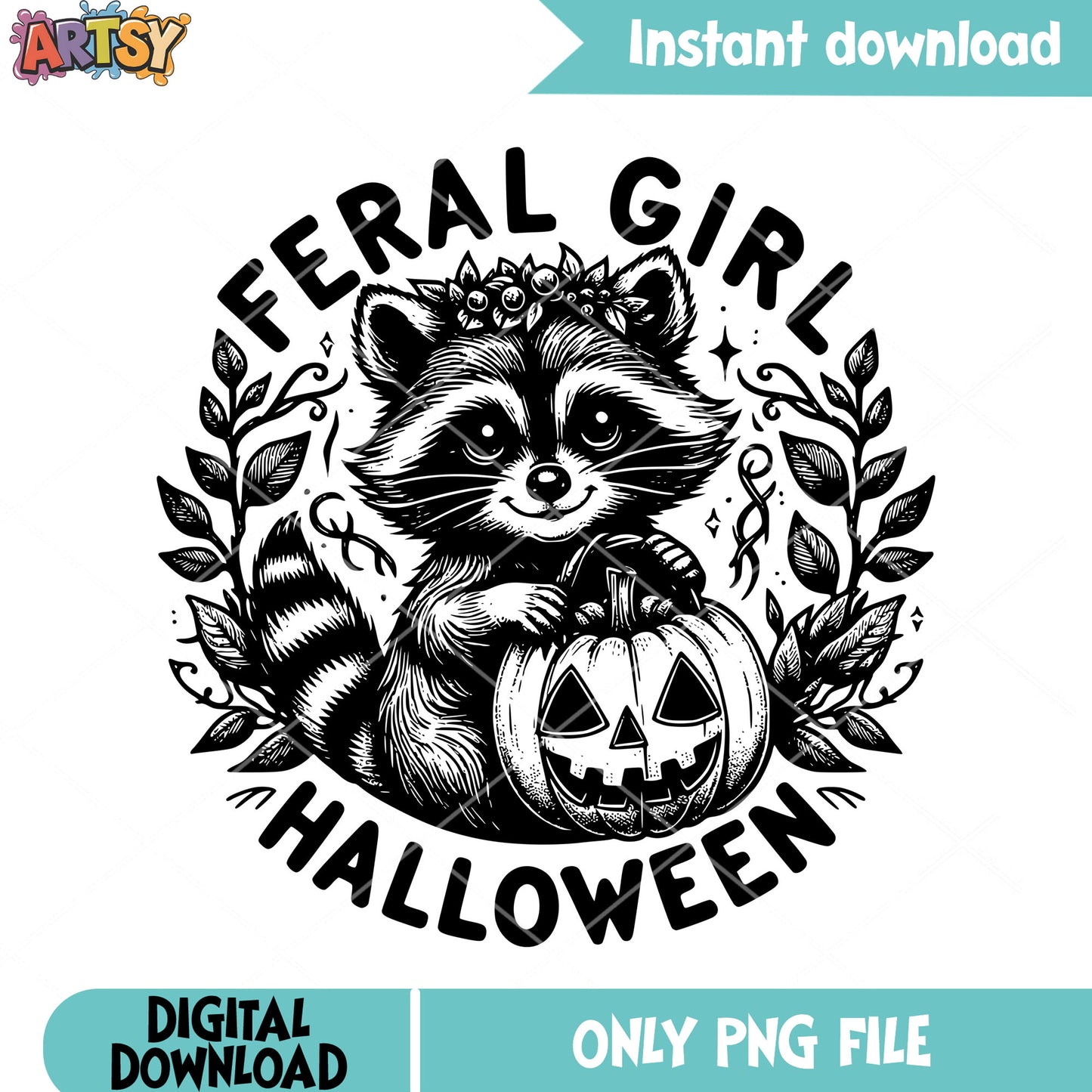 Cute racoon north america png, jack o lanten png, halloween scary png