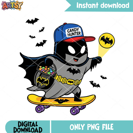 Cute skateboard heroesp ng, candy hunting​ png, marvel halloween png