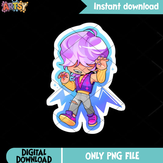 Cute sticker for kid mystery png, saja boys png, kpop demon hunters png