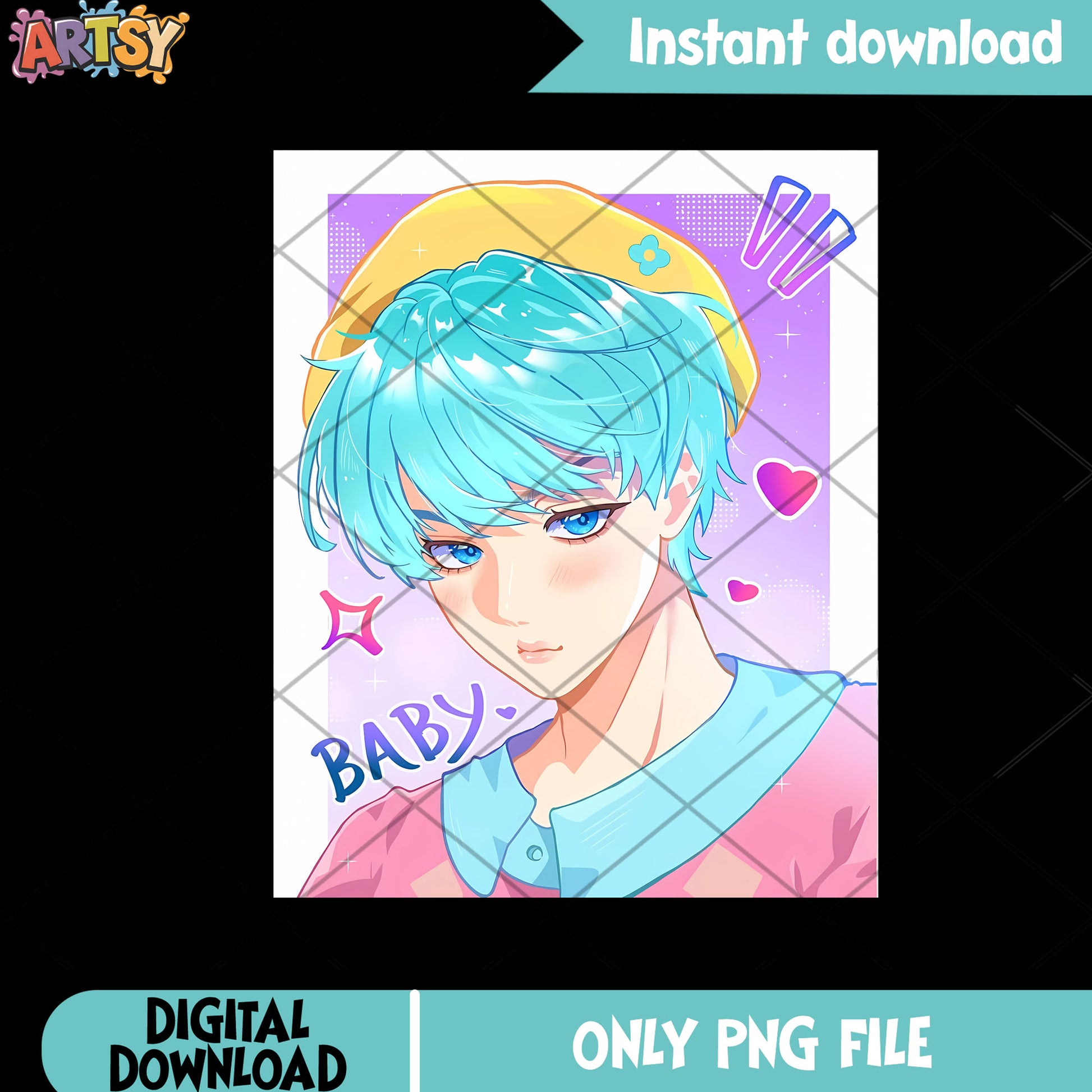 Cute sticker saja boys baby png, baby saja png, saja boys png