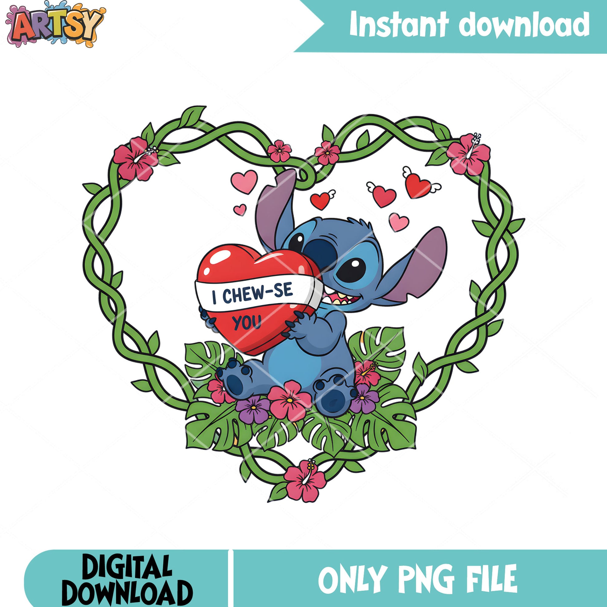 Cute stitch valentine png, lilo and sittch png, valentine poster png
