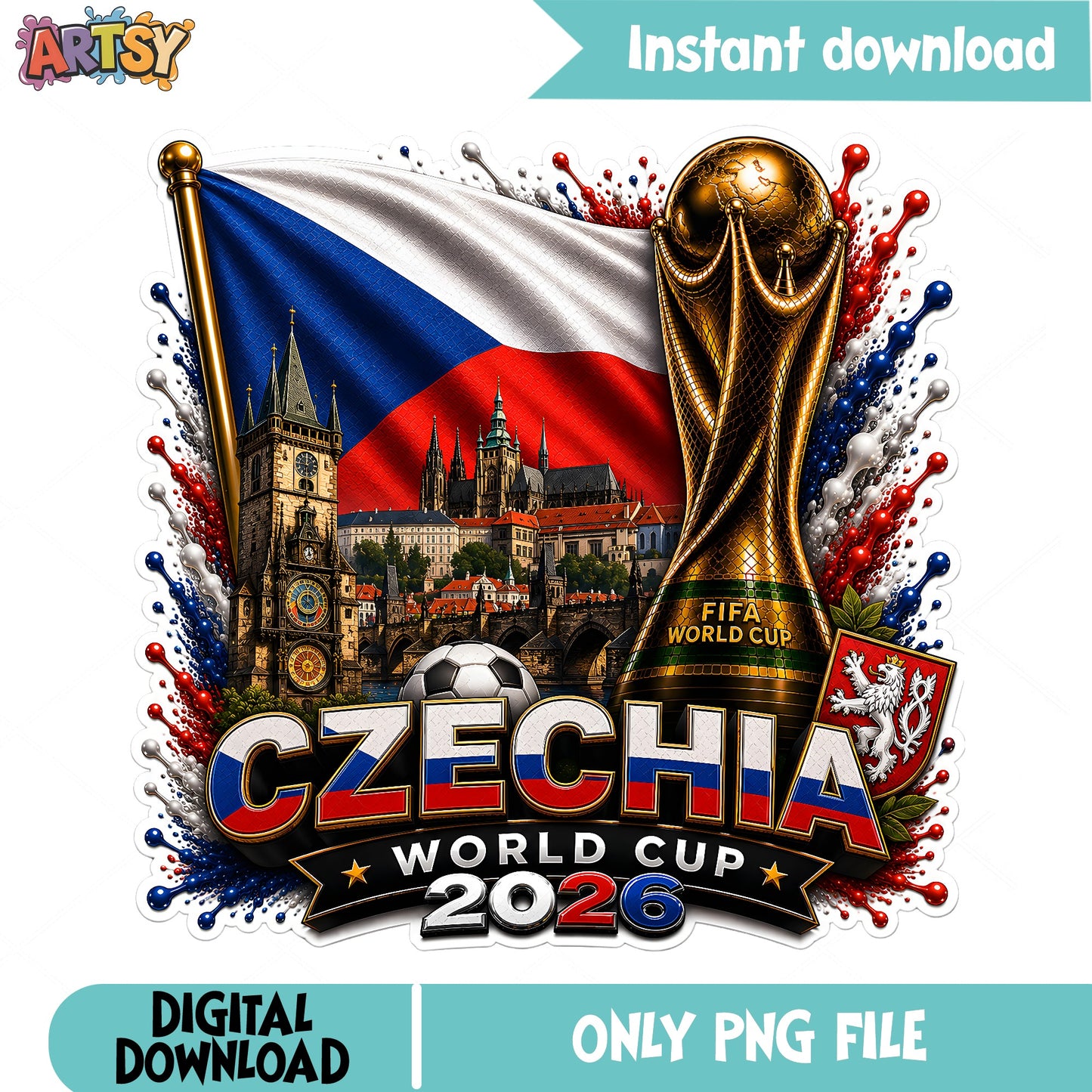 Czechia World Cup 2026 PNG, Czech Republic Soccer PNG, FIFA PNG