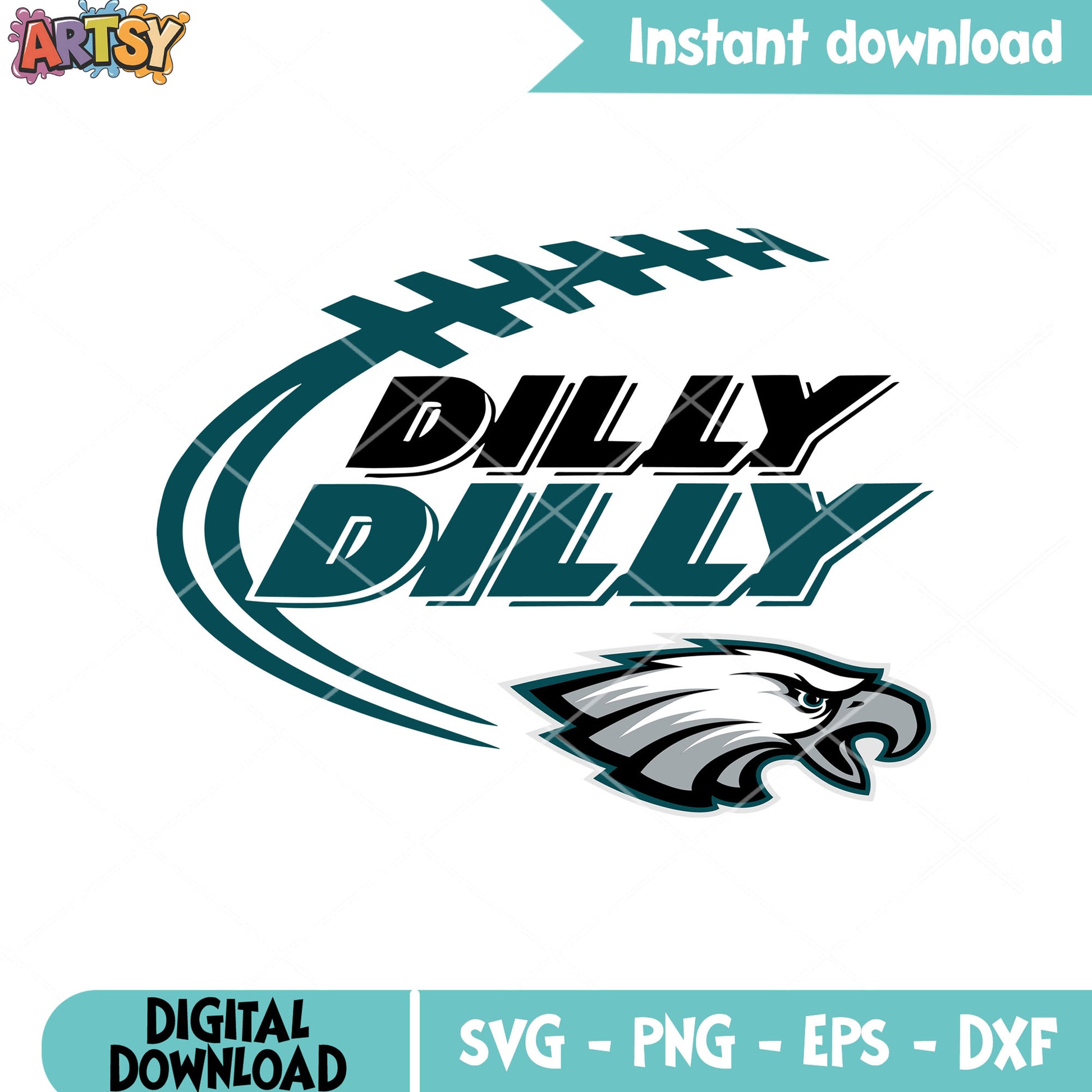 DIlly Dilly eagles head svg, philadelphia eagles svg, nfl svg