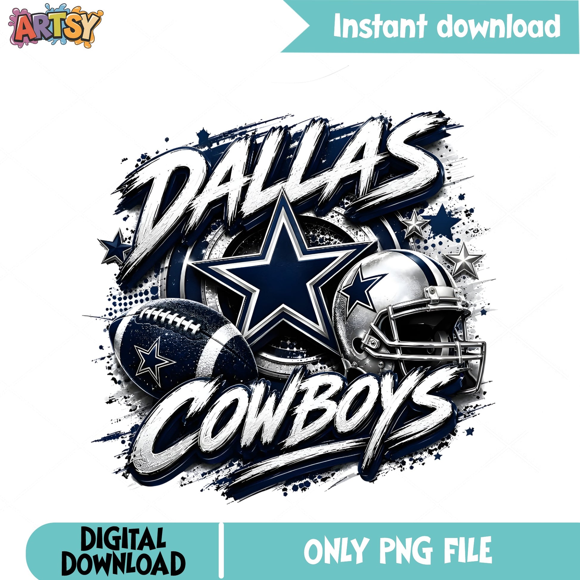 Dallas Cowboys PNG, NFL Football Team Sublimation, Cowboys PNG