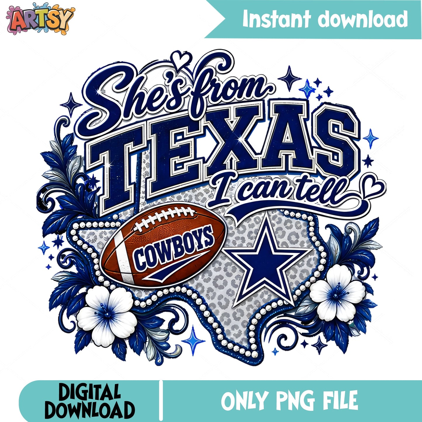 Dallas Cowboys She's From Texas PNG, Cowboys Football PNG, Texas PNG