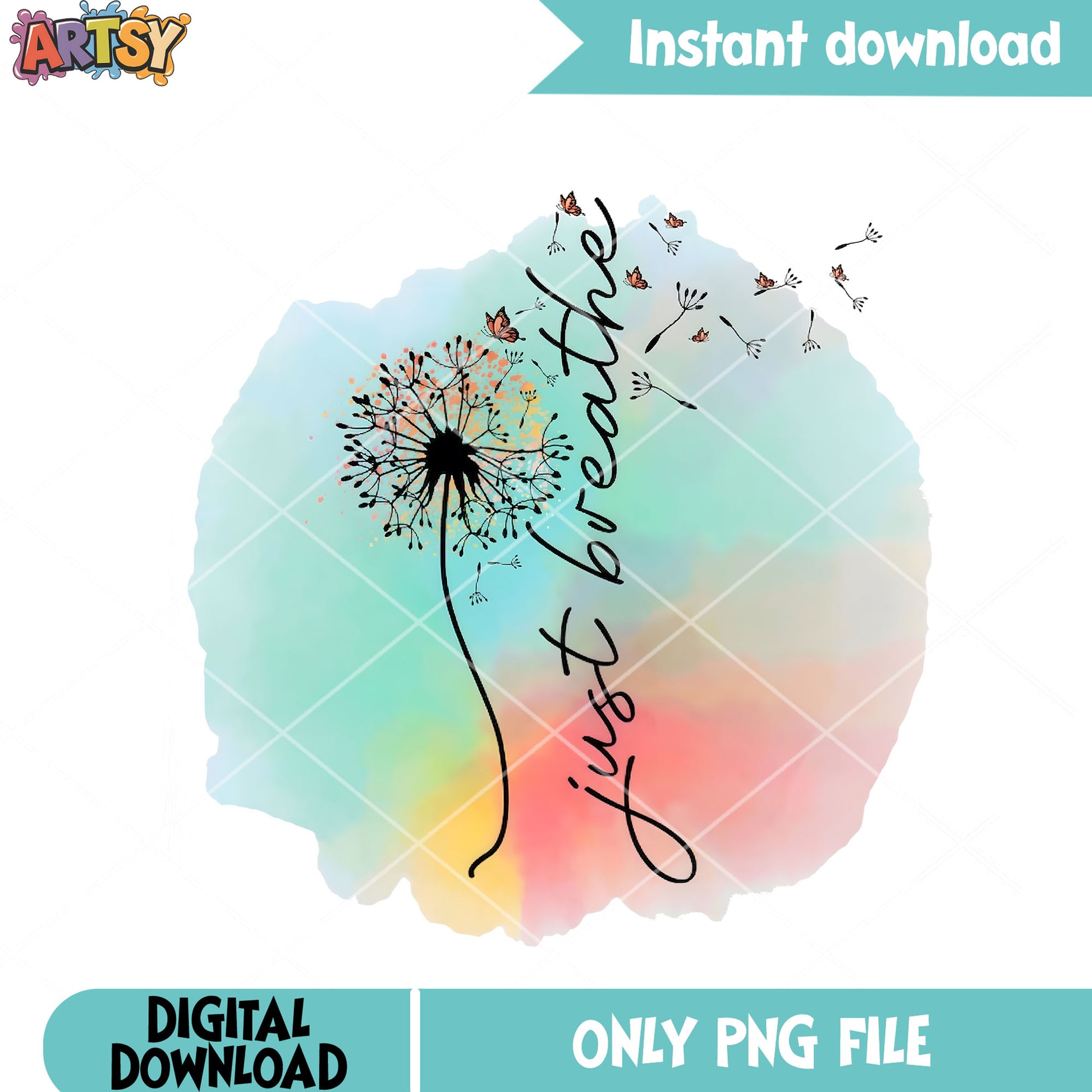 Dandelion breath poster png, funny art png, lgptq poster png