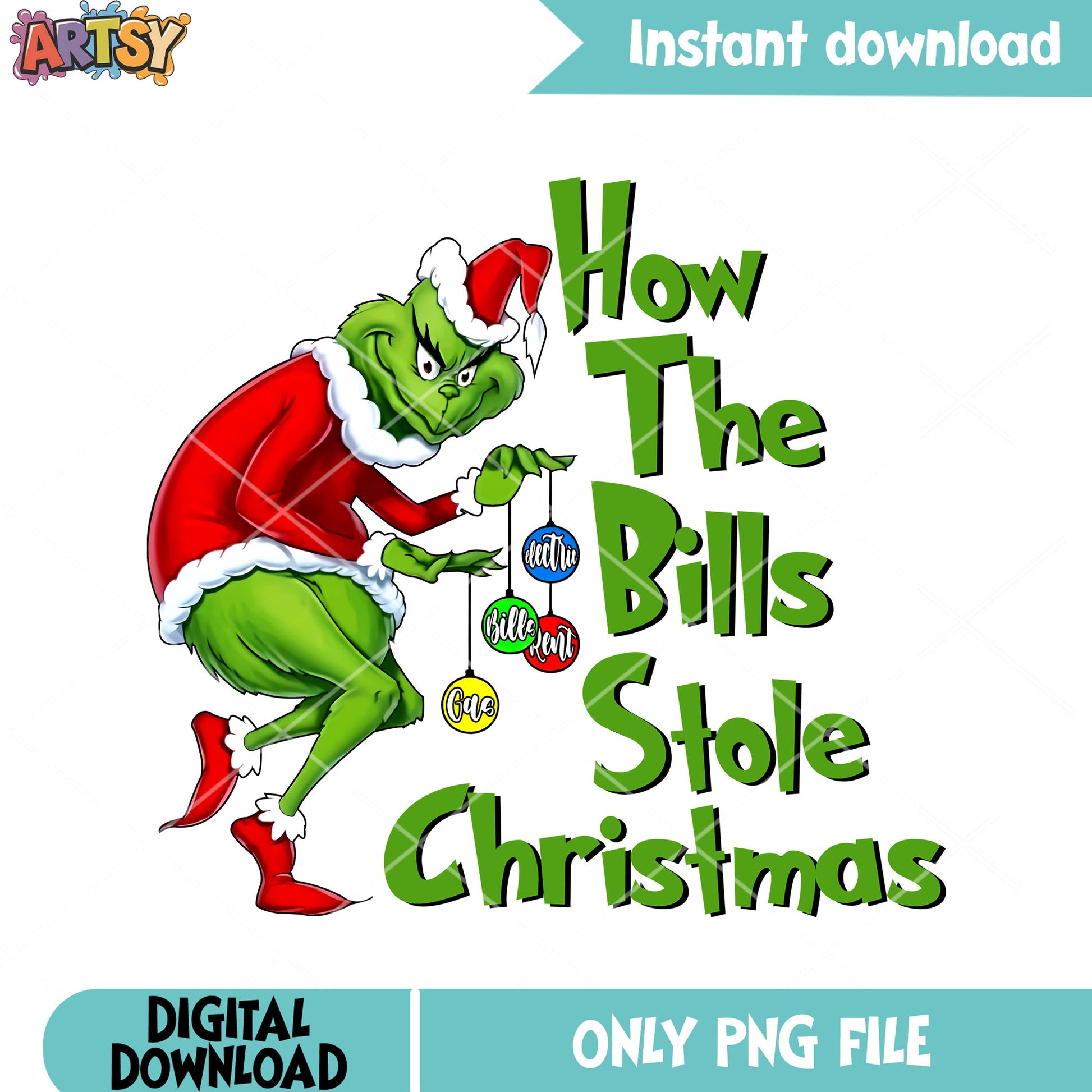 Dangerous grinch christmas png, the grinch png, green monster png