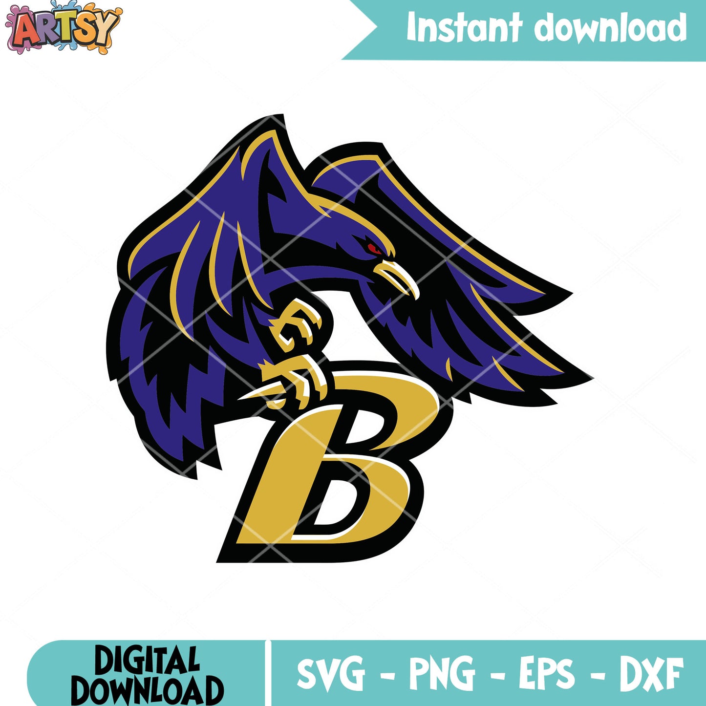 Dark blue crowns logo svg. baltimore ravens​ svg, m and t bank​ svg