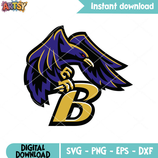 Dark blue crowns logo svg. baltimore ravens​ svg, m and t bank​ svg