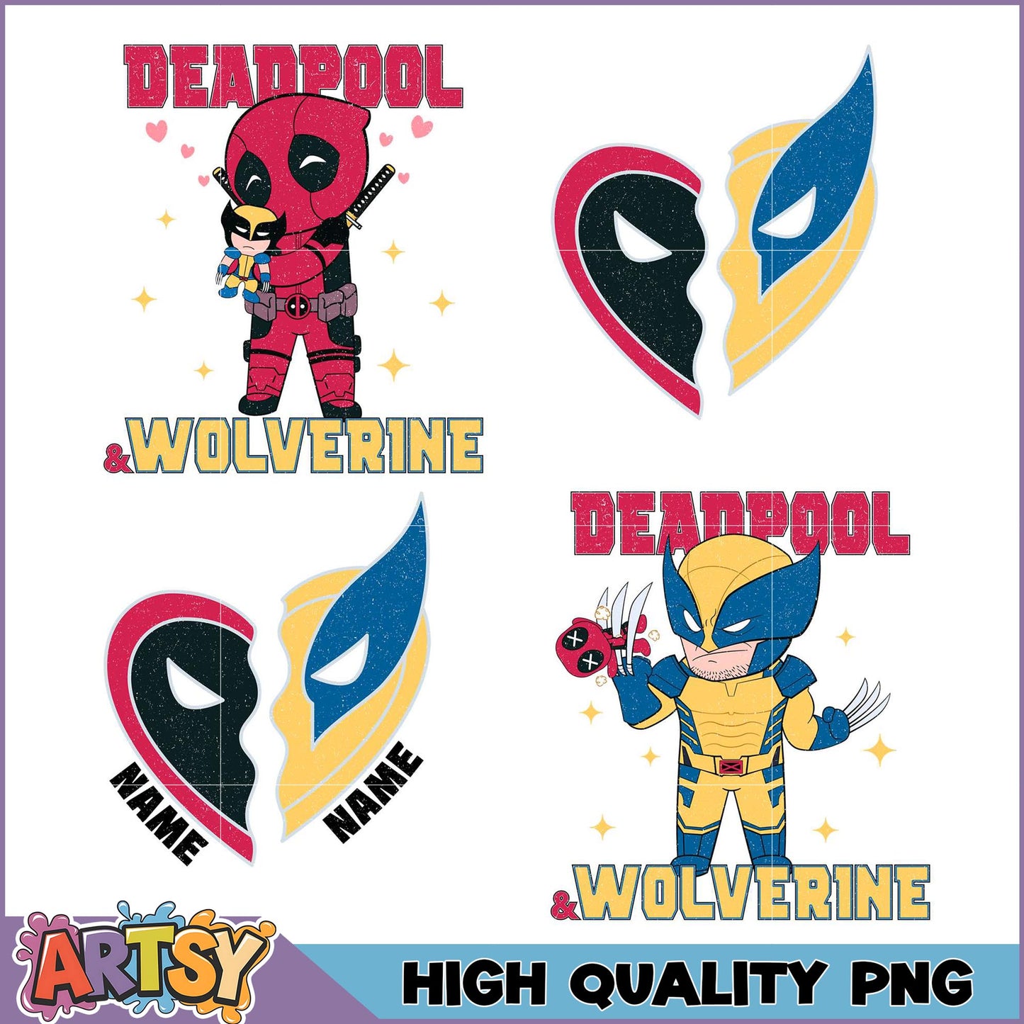 Deadpool & Wolverine PNG Bundle High Quality Images