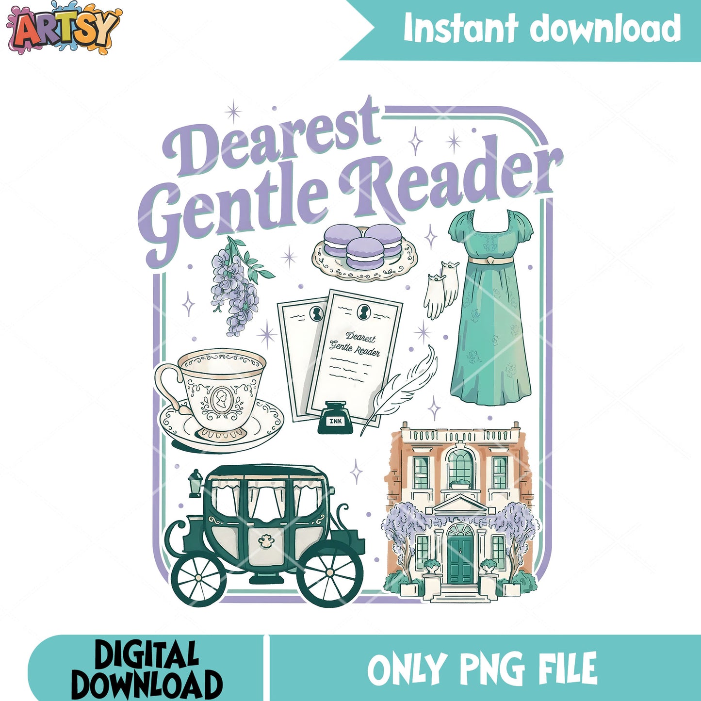 Dearest gentle reader png, fancy stuff png, macaroni png