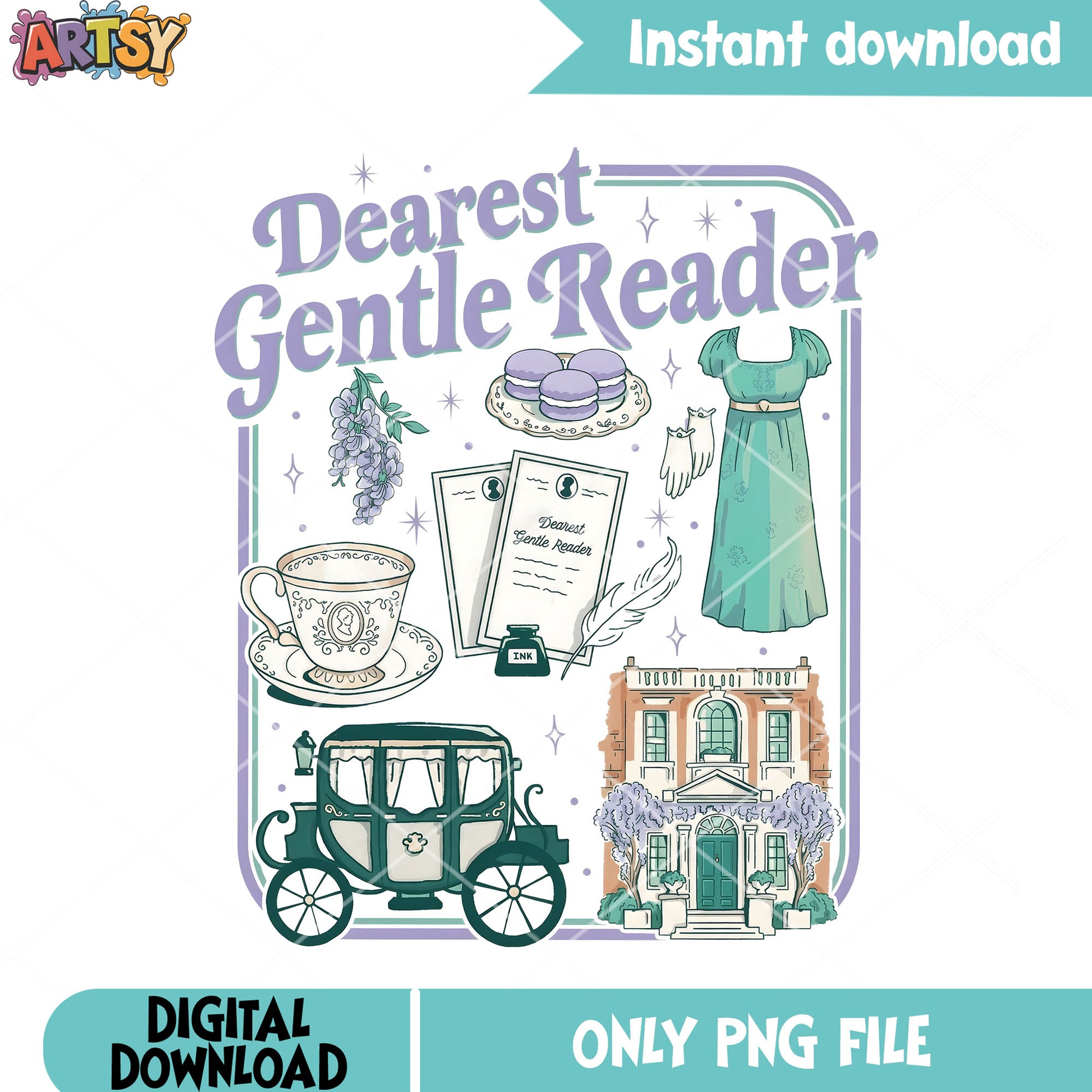 Dearest gentle reader png, fancy stuff png, macaroni png