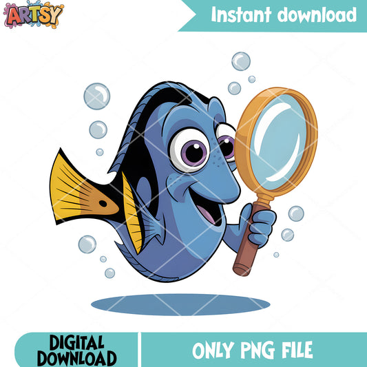 Dectective dory fish png, dory fish png, finding dory png