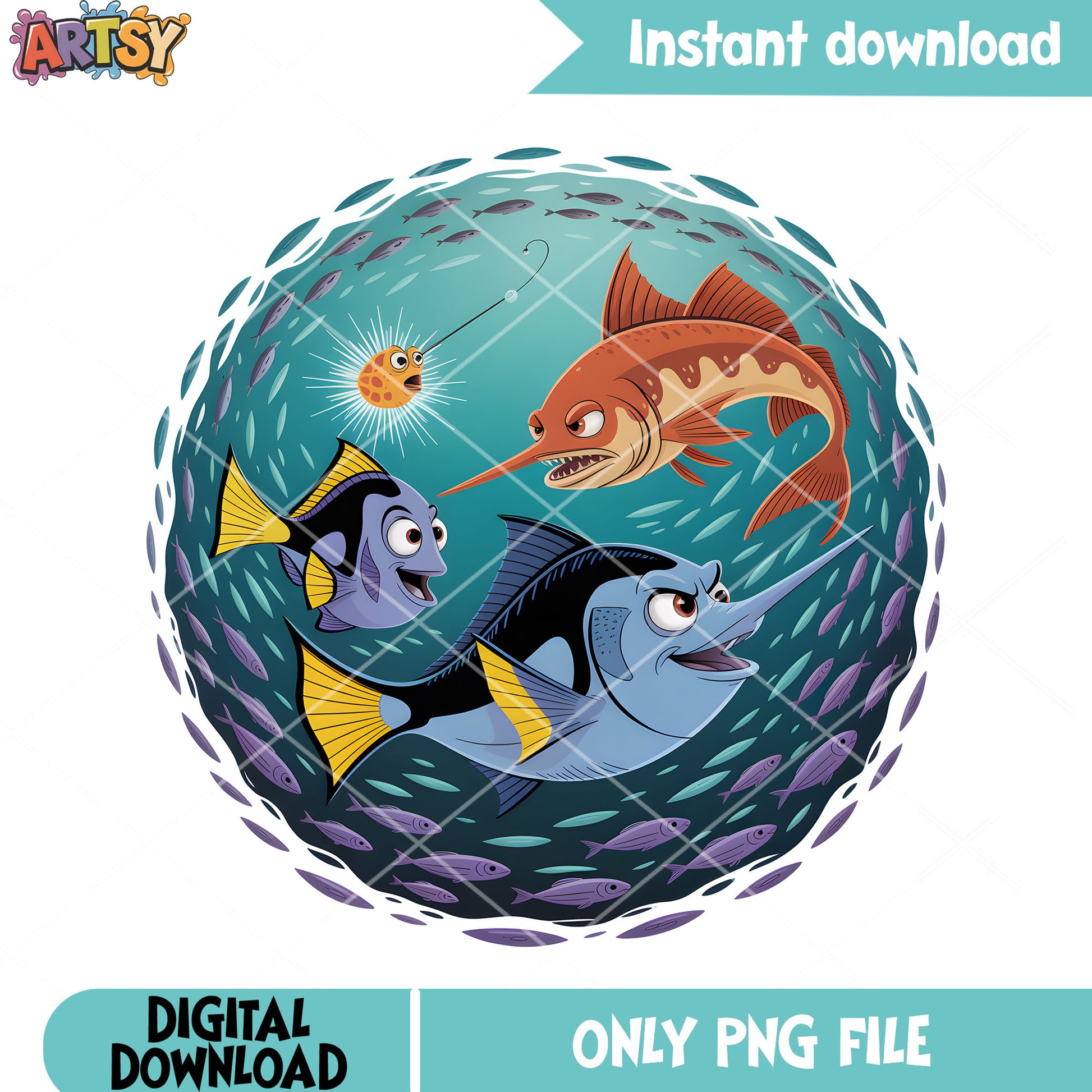 Deep ocean dory and friends png, finding nemo png, disney dory png