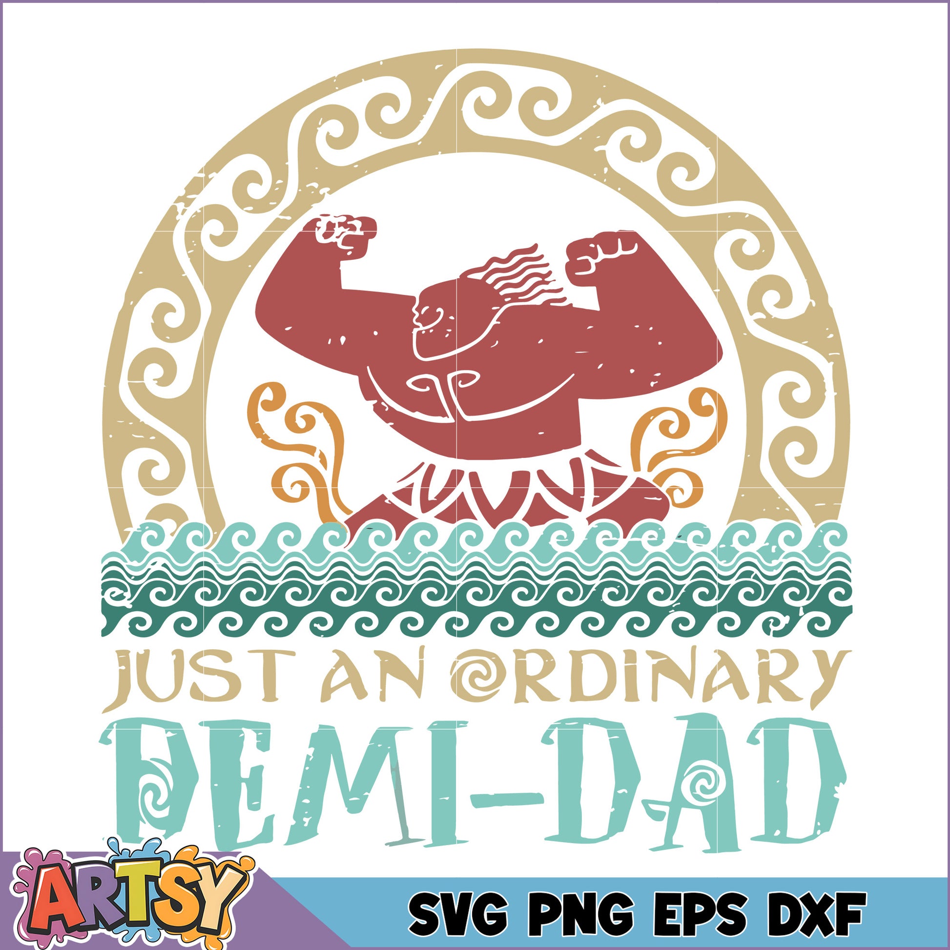 Demi God Dad SVG Father's Day Design