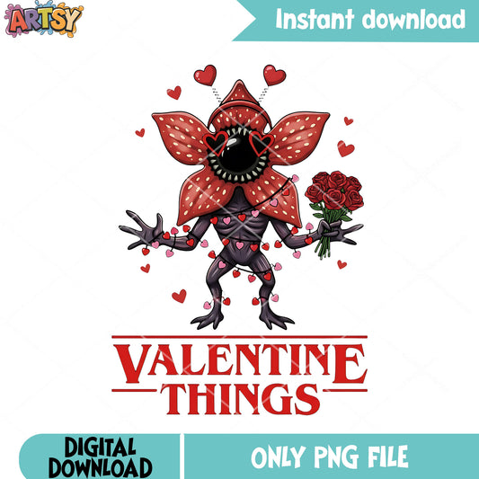 Demogorgon valentine png,stranger things png,valentine​ png