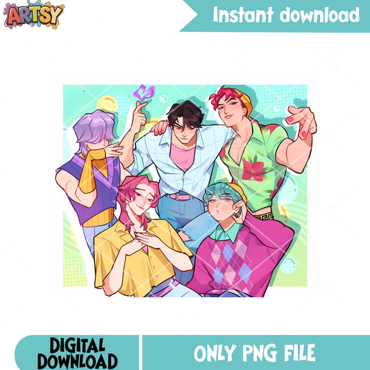 Demo  hunter saja kpop png, saja summer png, anime summer saja boys