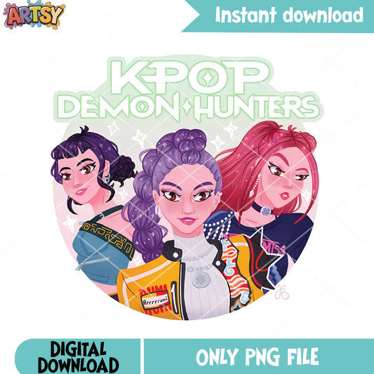 Demon hunter huntrx anime png, kpop hunter png, anime hunter png