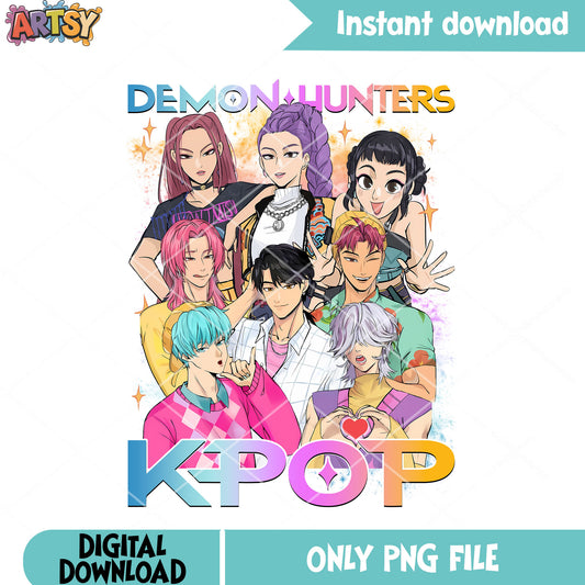 Demon hunter idol kpop png, huntrix girl png, kpop saja png