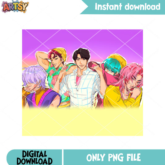 Demon kpop poster saja png, demon hunters kpop png, saja jinu png