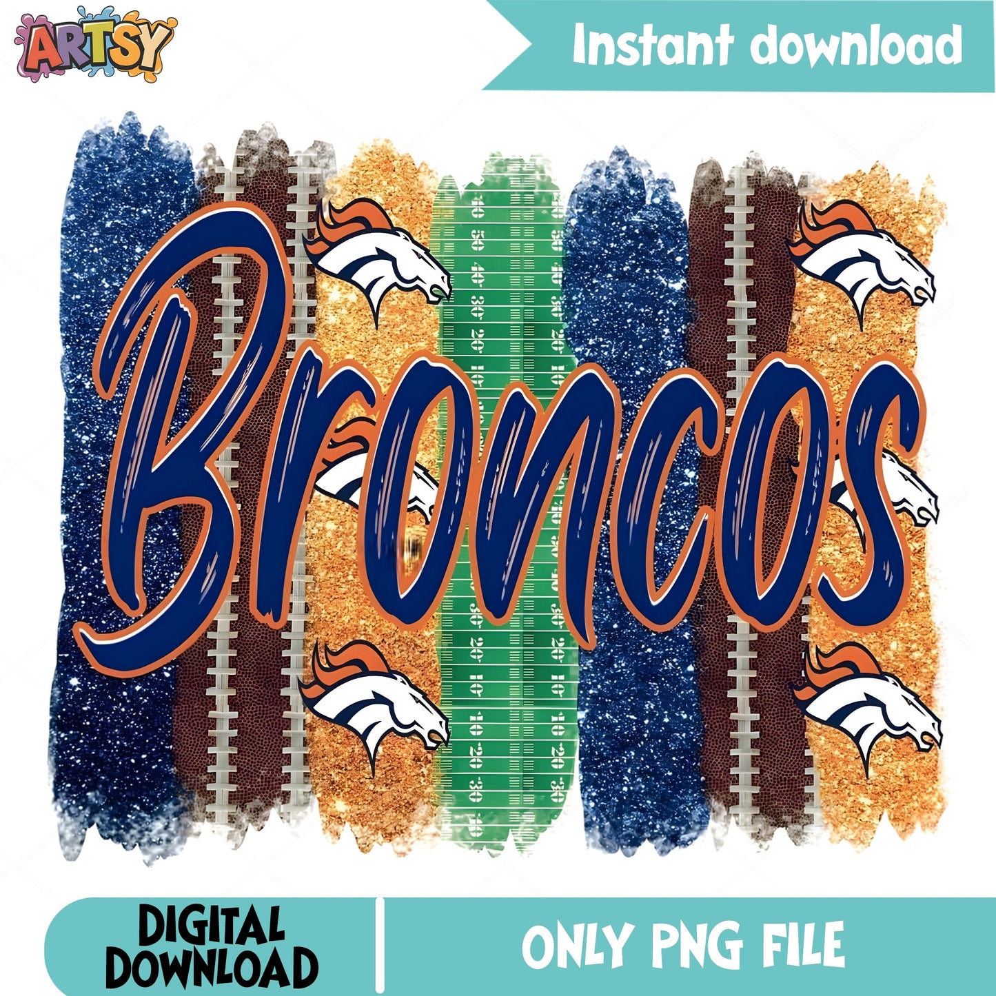 Denver Broncos PNG Sublimation Design, NFL Football PNG, Broncos PNG