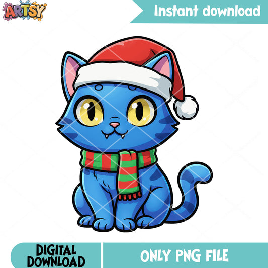 Derpy chibi christmas png, huntrix png, santa claus hat png