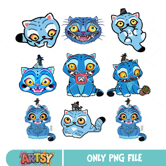 Derpy cute design png bundle, derpy tiger png, derpy kpop png