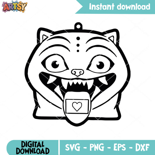 Derpy head outline svg, derpy tiger svg, derpy huntrix svg